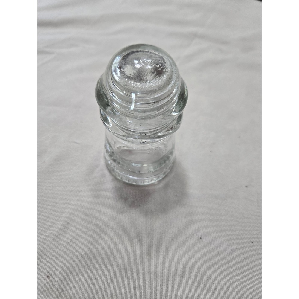 Vintage Hemingray 9 Clear Glass Insulator Made in USA 13B-40 Drip Edge Beehive